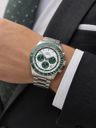 RMS Romanson Premium Erkek Kol Saati Çelik Kordon 5 ATM Su Geçirmez Kronometreli Kadran AG2198.180