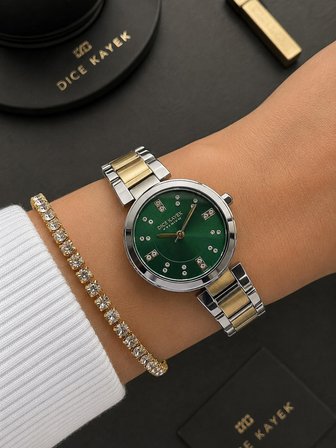 Dice Kayek Premium Vintage Kadın Kol Saati Gold Çelik Kordon 5 ATM Su Geçirmez Bileklik Hediyeli G49