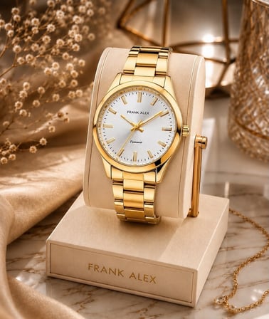 Frank Alex Kadın Kol Saati Çelik Kordon 3 ATM Su Geçirmez Premium Bileklik Hediyeli Saat K07321.04