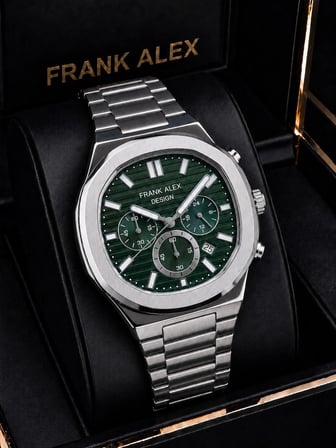 Frank Alex Design Erkek Kol Saati Çelik Kordon Takvimli Kadran Şık Premium 2 Yıl Garantili E07275.4