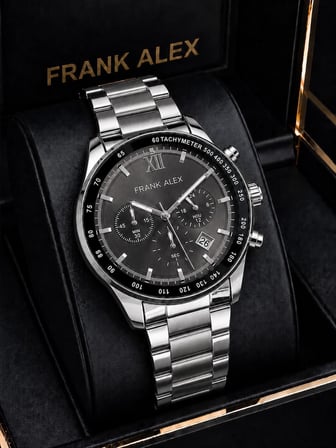 Frank Alex Spor Erkek Kol Saati Çelik Kordon Kronometreli Kadran Şık Premium 2 Yıl Garantili 07227.3
