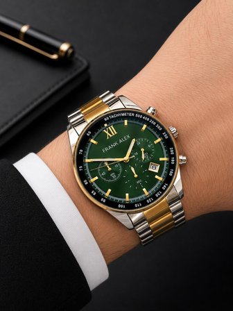 Frank Alex Spor Erkek Kol Saati Çelik Kordon Kronometreli Kadran Şık Premium 2 Yıl Garantili 07227.4