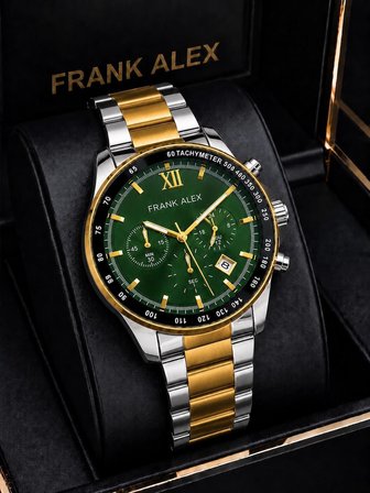 Frank Alex Spor Erkek Kol Saati Çelik Kordon Kronometreli Kadran Şık Premium 2 Yıl Garantili 07227.4