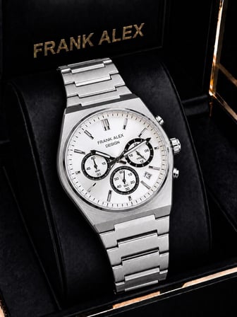 Frank Alex Kadran Fonksiyonları Aktif Premium Erkek Kol Saati Çelik Kordon 2 Yıl Garantili E07274.1