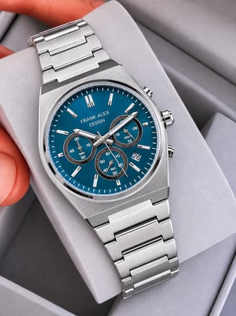 Frank Alex Kadran Fonksiyonları Aktif Premium Erkek Kol Saati Çelik Kordon 2 Yıl Garantili E07274.4