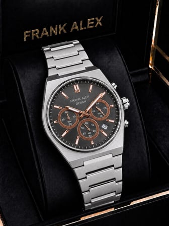 Frank Alex Kadran Fonksiyonları Aktif Premium Erkek Kol Saati Çelik Kordon 2 Yıl Garantili E07274.5