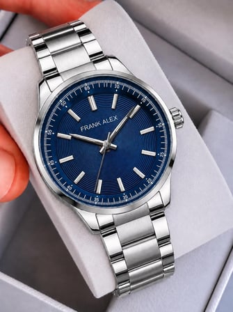 Frank Alex Takım Elbiseye Özel Premium Erkek Kol Saati Çelik Kordon 2 Yıl Garantili E07325.2