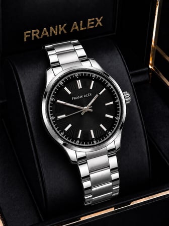 Frank Alex Takım Elbiseye Özel Premium Erkek Kol Saati Çelik Kordon 2 Yıl Garantili E07325.3