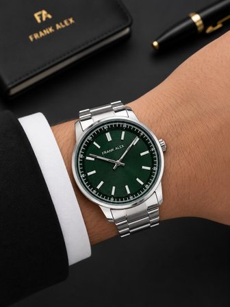 Frank Alex Takım Elbiseye Özel Premium Erkek Kol Saati Çelik Kordon 2 Yıl Garantili E07325.5