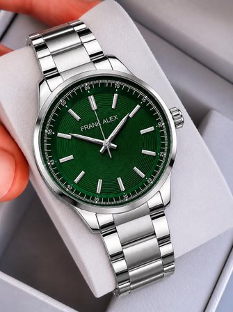Frank Alex Takım Elbiseye Özel Premium Erkek Kol Saati Çelik Kordon 2 Yıl Garantili E07325.5
