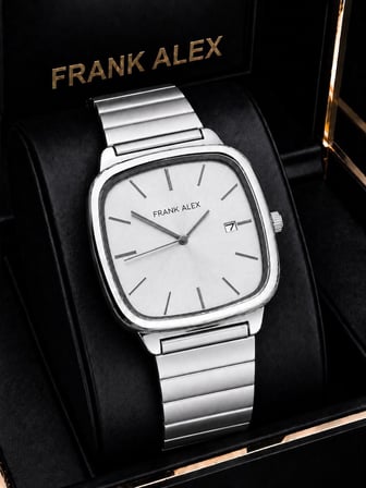 Frank Alex Takım Elbiseye Özel Premium Erkek Kol Saati Çelik Kordon 2 Yıl Garantili E07326.4