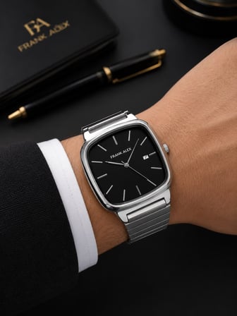 Frank Alex Takım Elbiseye Özel Premium Erkek Kol Saati Çelik Kordon 2 Yıl Garantili E07326.3