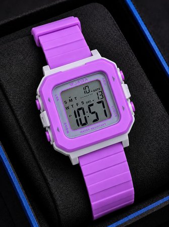 JAGA Unisex Dijital Çocuk Kol Saati 50 Mt Su Geçirmez Spor Silikon Kordonlu Alarm-Kronometreli JG.3