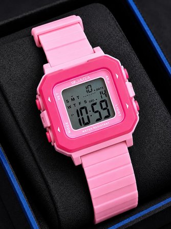 JAGA Unisex Dijital Çocuk Kol Saati 50 Mt Su Geçirmez Spor Silikon Kordonlu Alarm-Kronometreli JG.4