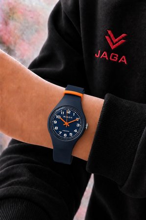 JAGA Unisex Rakamlı Kadran Çocuk Kol Saati 100 Mt Su Geçirmez Spor Silikon Kordonlu JG.10