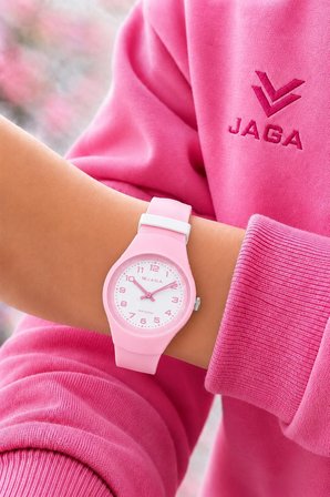 JAGA Unisex Rakamlı Kadran Çocuk Kol Saati 100 Mt Su Geçirmez Spor Silikon Kordonlu JG.11