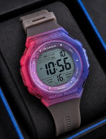 JAGA Unisex Dijital Genç Ve Çocuklara Özel Kol Saati 50 Mt Su Geçirmez Alarm Ve Kronometreli JG.13