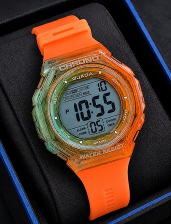 JAGA Unisex Dijital Genç Ve Çocuklara Özel Kol Saati 50 Mt Su Geçirmez Alarm Ve Kronometreli JG.15