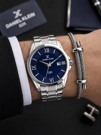 Daniel Klein Premium Çelik Kordon 2 Yıl Garantili 3 Atm Suya Dayanıklı Erkek Kol Saati DKK.-F11098-3