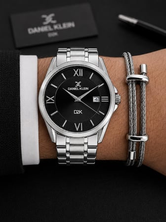 Daniel Klein Premium Çelik Kordon 2 Yıl Garantili 3 Atm Suya Dayanıklı Erkek Kol Saati DKK.-F11098-2