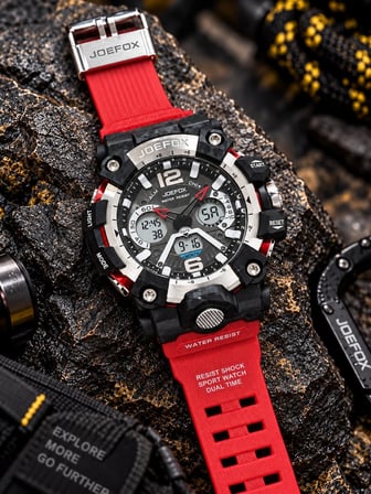 Joefox Digital Ve Analog 2 Yıl Garantili Kronmetre+Takvim+Alarm+Aydınlatma Erkek Kol Saati JOE.Y1