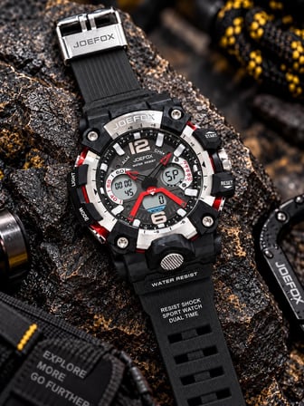 Joefox Digital Ve Analog 2 Yıl Garantili Kronmetre+Takvim+Alarm+Aydınlatma Erkek Kol Saati JOE.Y2