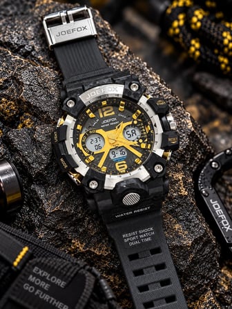 Joefox Digital Ve Analog 2 Yıl Garantili Kronmetre+Takvim+Alarm+Aydınlatma Erkek Kol Saati JOE.Y4