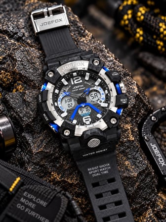 Joefox Digital Ve Analog 2 Yıl Garantili Kronmetre+Takvim+Alarm+Aydınlatma Erkek Kol Saati JOE.Y6