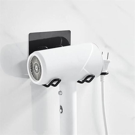 Fön Makine Askısı Siyah Yapışkanlı Fön Makine Tutucu Bx40