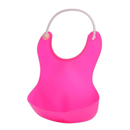 Çocuk Bebek Mama Önlüğü Dökülme Engelleyici Bükülebilir Pembe ()