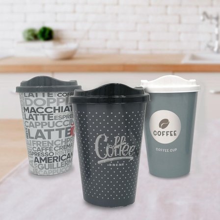 Adet Kahve Bardağı Seti Dekoratif Plastik Kahve Muhafaza Bardağı ()