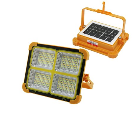 Solar Led Light Çakarlı Solar Projektör - Powerbank Kamp - Dış Mekan Güneş Enerjili 12000mah- 84x4=336led Bx40