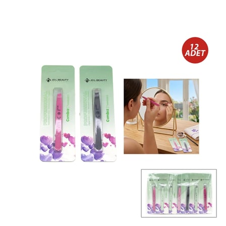 12 Adet Love Cımbız Renkli Bx40