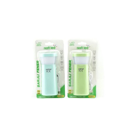 2ın1 - Tek Led Usb To Type-c Şarjlı El Feneri 2.5w - 5w K-0934 Bx40