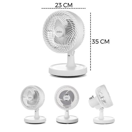 Beyaz 12 Inc Ev - Ofis Kompakt - Sessiz - İki Kademe Masaüstü Vantilatör Sf-7703 Bx40
