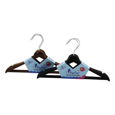 3pcs  Plastik Çocuk Elbise Askısı  Metal Başlıklı Bx40