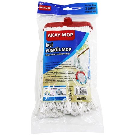 X Large Örgülü İpli  Püskül Pamuk Mop Bx40