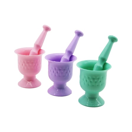 Renkli Plastik Havan - Mortar Sarımsak Dövecek Bx40