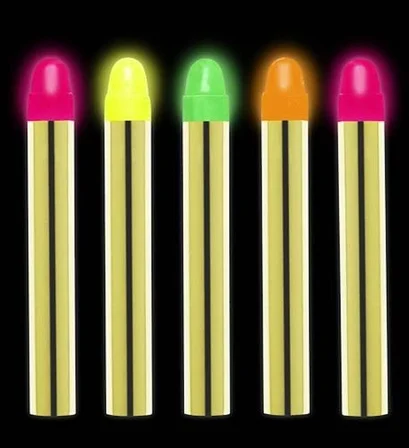 Fosforlu Glow Parti Boyası 6’lı – Karanlıkta Parlayan Yüz Boyası Bx40