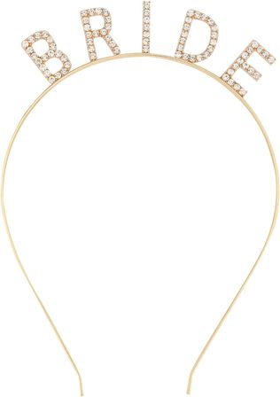 Altın Gold Renk Bekarlığa Veda Kristal Taş Bride Tacı İthal 16x10 Cm Bx40