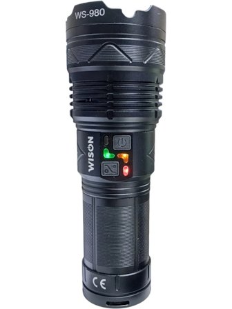 Profesyonel Zoomlu El Feneri | 60w – 7000 Lümen – 13.200 Mah – Type‑c – Metal Gövde Bx40