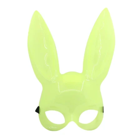 Karanlıkta Yanan Glow Floresan Tavşan Maskesi 32x22 Cm Bx40