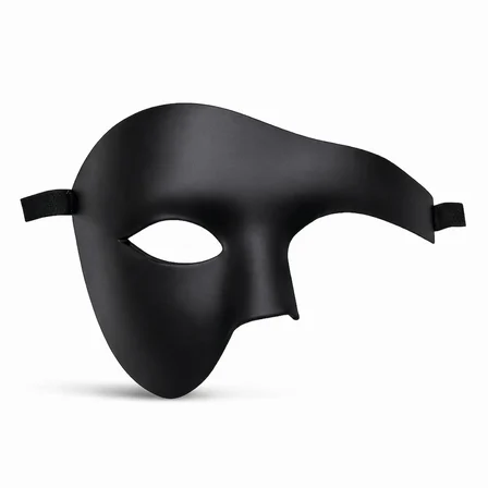 Siyah Yarım Erkek Maske – Phantom Parti &amp;amp;amp; Balo Maskesi Bx40