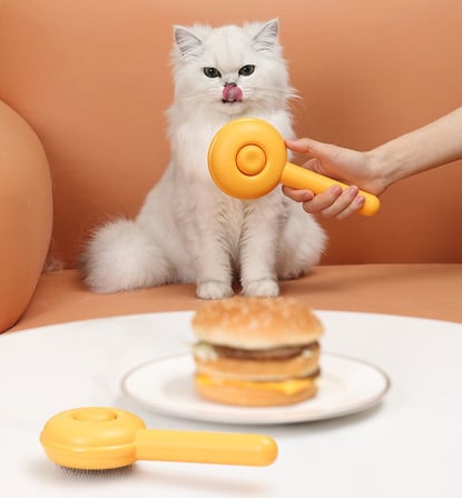 Hamburger Şekilli Otomatik Temizlenen Evcil Hayvan Fırçası ()