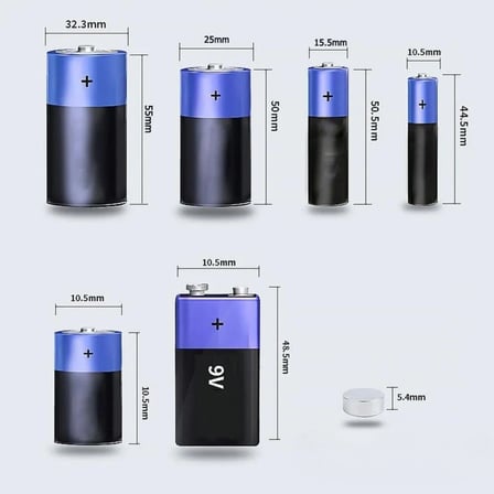 Evrensel Dijital Pil Test Cihazı – Aa, Aaa, C, D, N, 9v Ve Düğme Pil Uyumlu Mini Pil Kapasite &amp; 