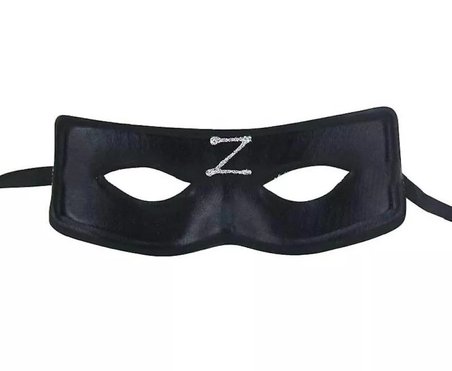 Zorro Maskesi Arkadan Lastikli Z Baskılı Bx40