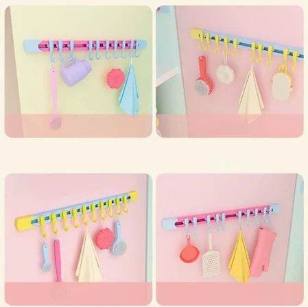 Kancalı Raylı Mutfak ve Banyo Düzenleyici Askı  cm ()