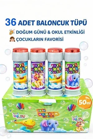 36 Adet Bumbum Baloncuk Köpük Tüpü Bx40
