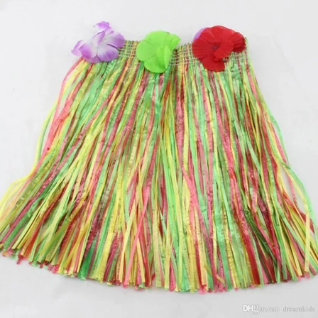 Hawaii Hula Eteği Karışık Renk 40 Cm Bx40