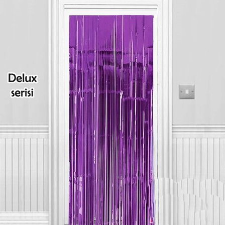 Işıltılı Duvar Ve Kapı Perdesi Mor Renk 90x200 Cm Bx40